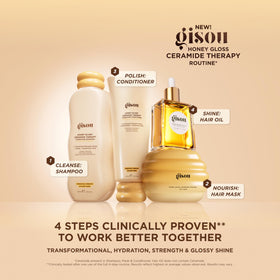 Gisou Honey Gloss Ceramide Therapy Hair Mask with hair oil