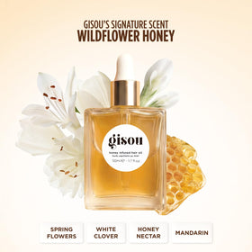 Gisou Honey Infused Hair Oil 0.7 Fl Oz lifestyle scene