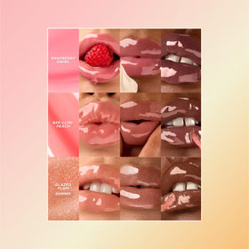 Gisou Honey Infused Lip Oil Glazed Plum swatch on hand