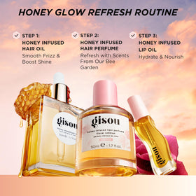 Gisou Honey Infused Lip Oil Raspberry Swirl close-up