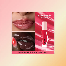 Gisou Honey Infused Lip Oil Strawberry Sorbet packaging