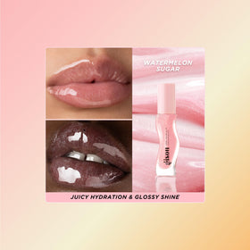 Gisou Honey Infused Lip Oil Watermelon Sugar bottle with cap