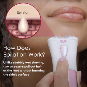Glabrous Skin Epilator close-up of hair removal head