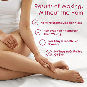 Glabrous Skin Epilator on a bathroom counter with beauty products