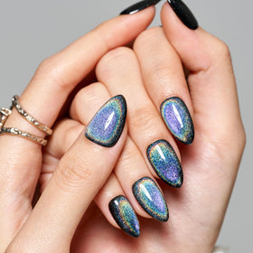 GLAMERMAID Black Cat Eyes Press on Nails packaging
