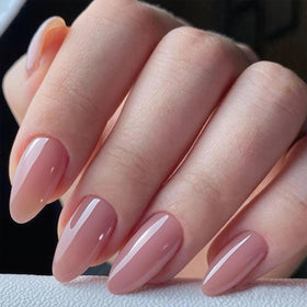 GLAMERMAID Nude Pink Press on Nails front view