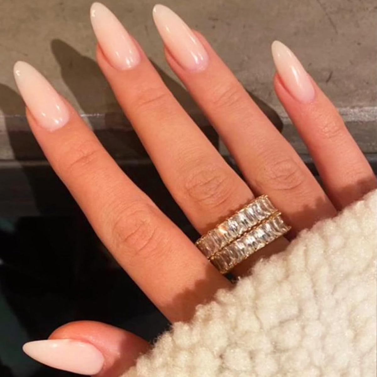 GLAMERMAID Nude Pink Press on Nails in various sizes