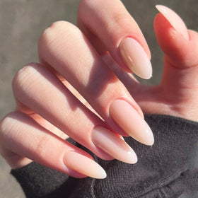 GLAMERMAID Nude Pink Press on Nails with mini file and cuticle stick