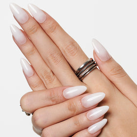 GLAMERMAID Pure White Press on Nails application process