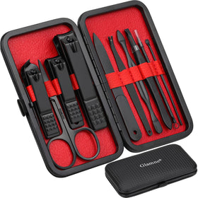 GLAMNE Manicure Set 10 in 1 tools in leather case