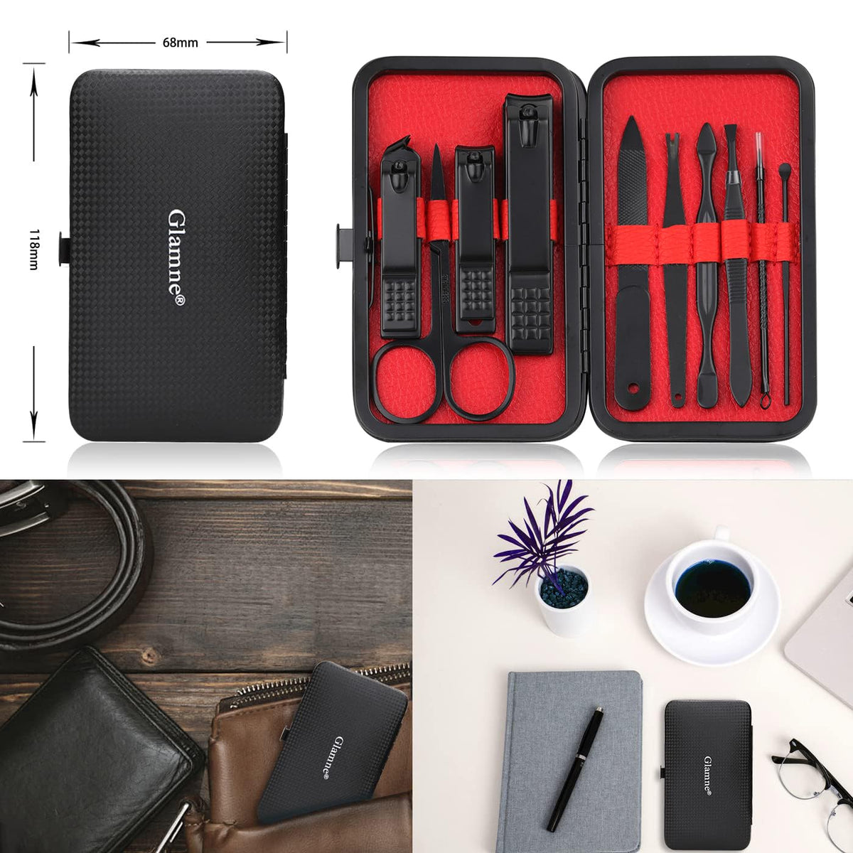 GLAMNE Manicure Set in gift box ready for presentation