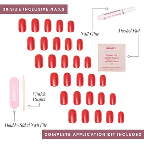 Glamnetic Cherry Glaze Press On Nails alcohol pad