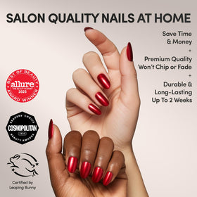 Glamnetic Cherry Glaze Press On Nails in storage box