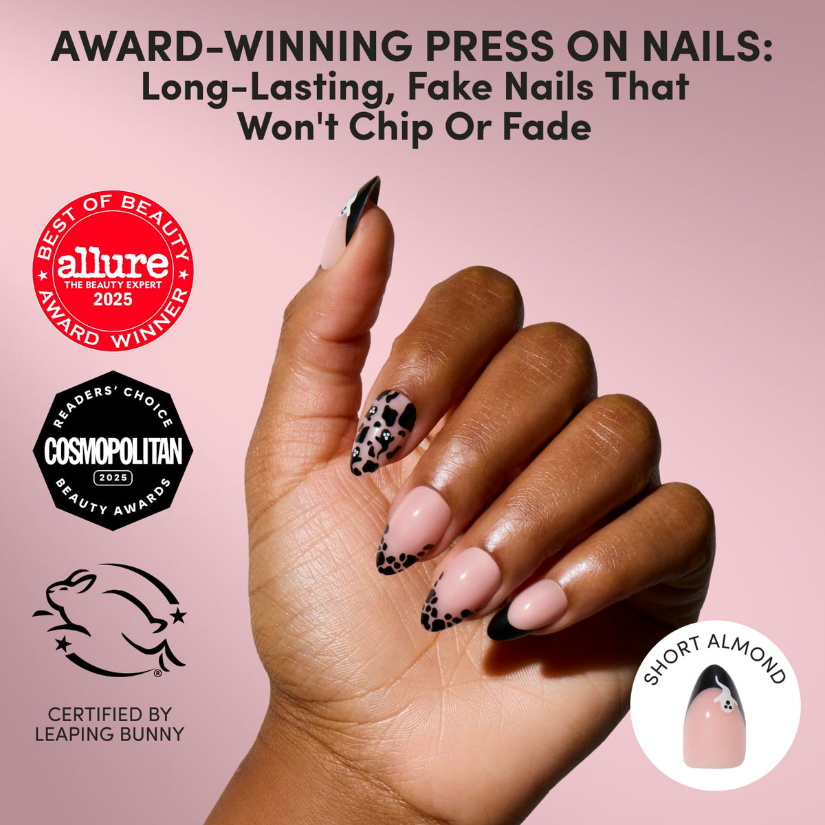 Glamnetic Ghost French Tip Nails close-up