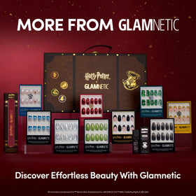 Glamnetic Harry Potter Dementor Press On Nails displayed on a hand