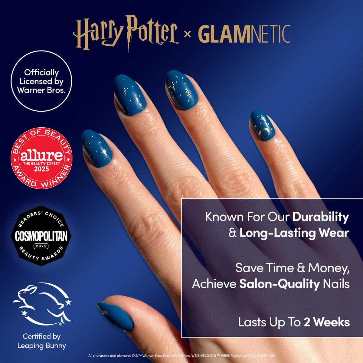 Glamnetic Luna Lovegood Press On Nails packaging with accessories