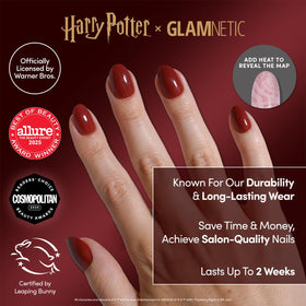 Glamnetic Marauder's Map Press On Nails packaging showing included accessories