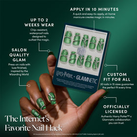 Glamnetic nail kit contents including glue and file