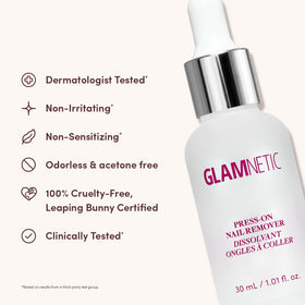 Glamnetic Press On Nail Remover Serum 30ml with cuticle stick