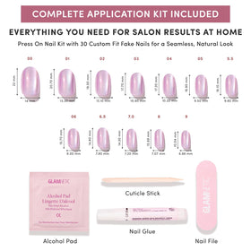 Glamnetic Press On Nails application process step