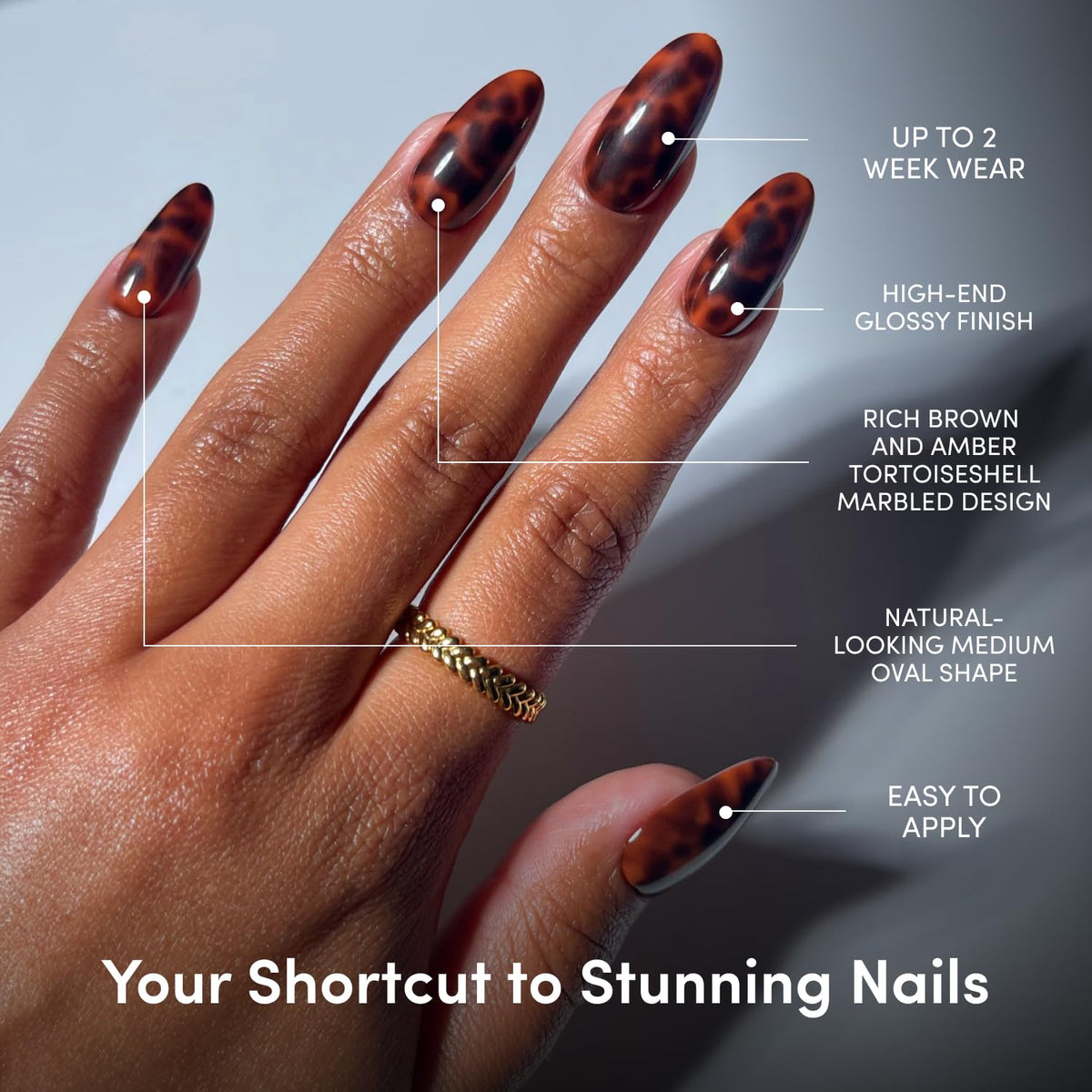 Glamnetic Press On Nails application process with cuticle stick