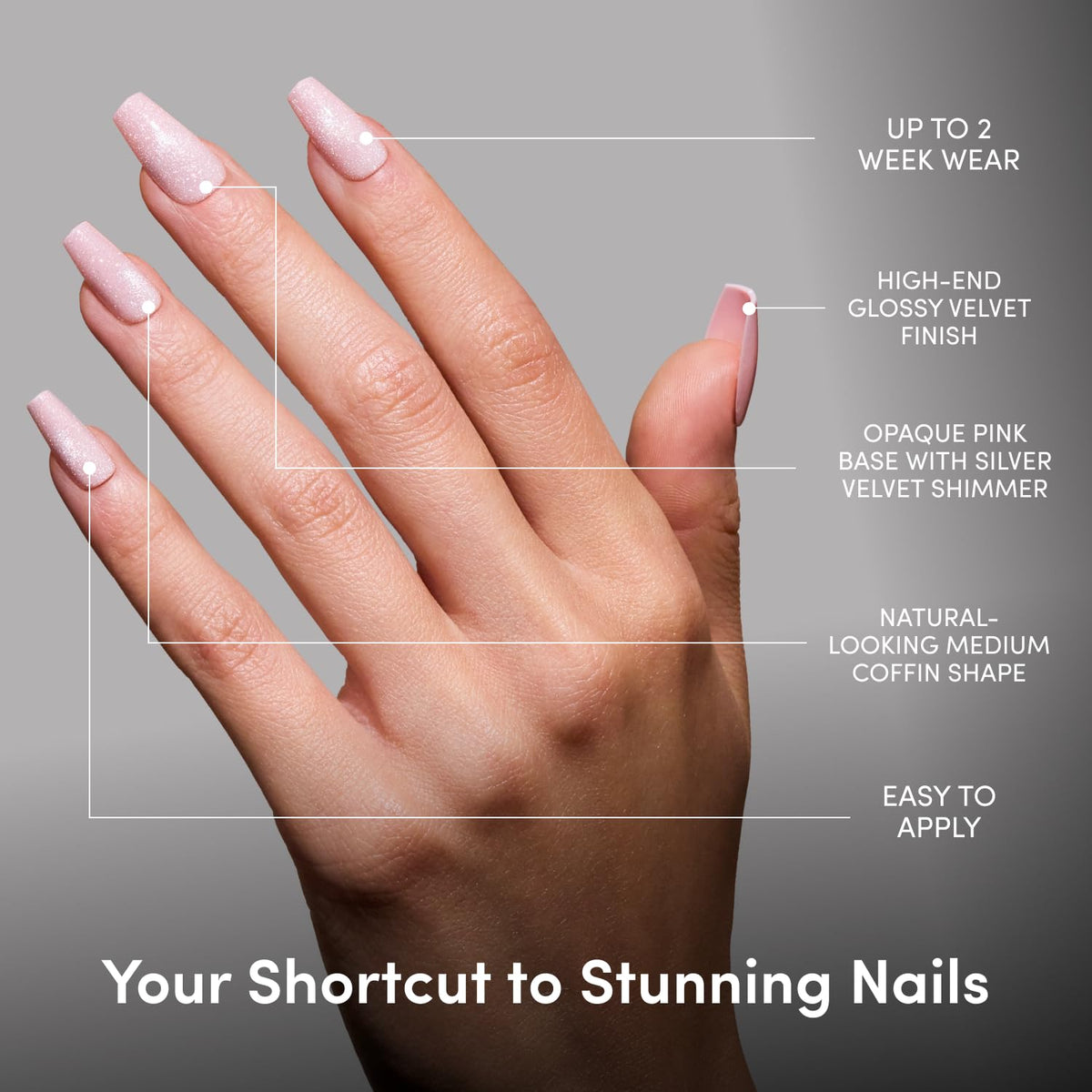 Glamnetic Press On Nails application process with glue