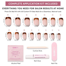 Glamnetic Press On Nails application process with nail glue