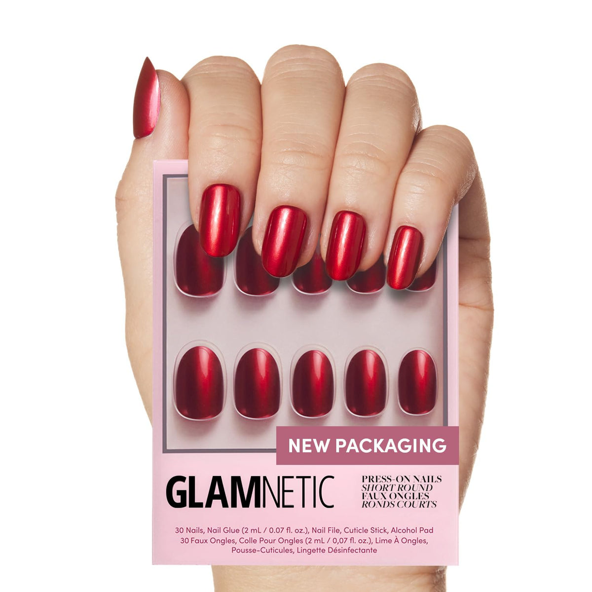Glamnetic Press On Nails Cherry Glaze Kit front view