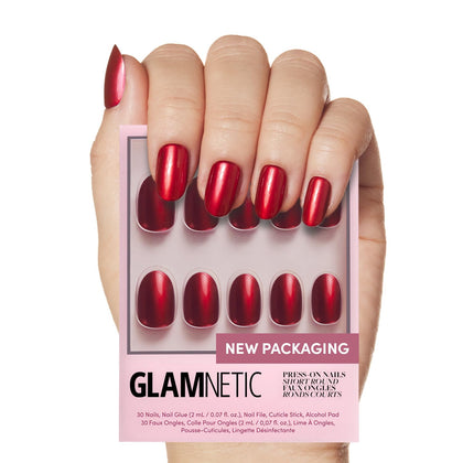 Glamnetic Press On Nails Cherry Glaze Kit front view