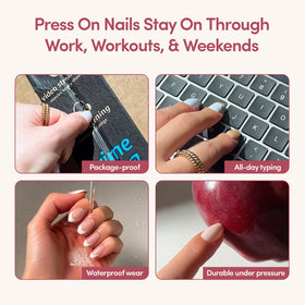 Glamnetic Press On Nails Cherry Mocha assorted sizes