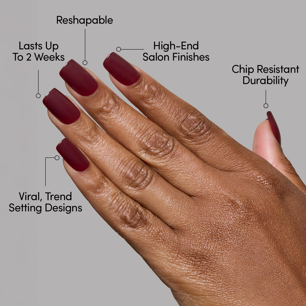 Glamnetic Press On Nails Cherry Mocha in storage box