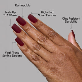 Glamnetic Press On Nails Cherry Mocha in storage box
