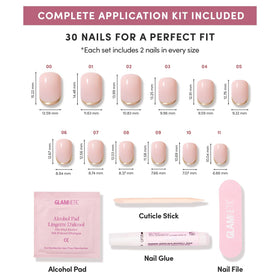 Glamnetic Press On Nails cuticle stick and alcohol pad