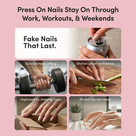 Glamnetic Press On Nails displayed in various sizes