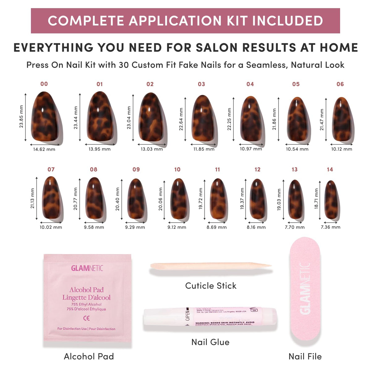 Glamnetic Press On Nails displayed on a hand