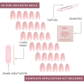 Glamnetic Press On Nails displayed with a natural hand