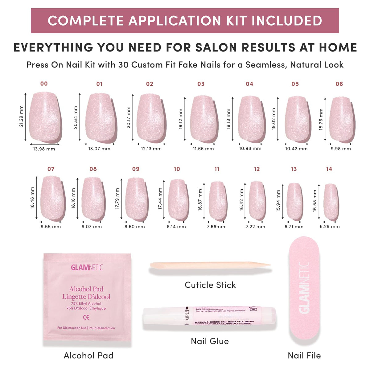 Glamnetic Press On Nails displayed with UV protective coating