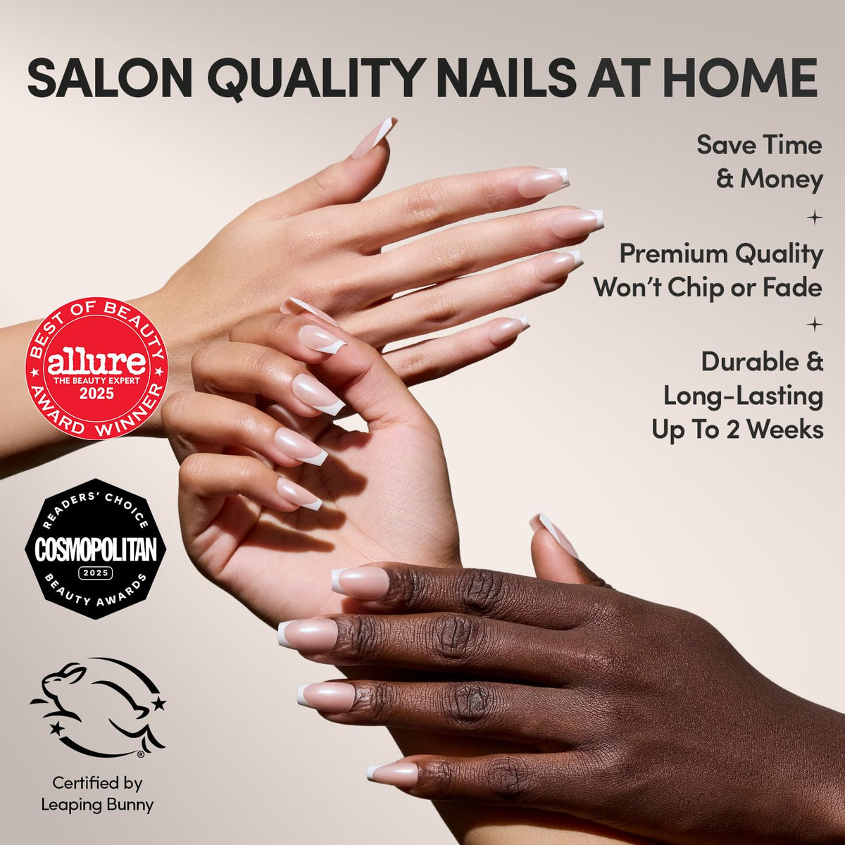 Glamnetic Press On Nails glazed finish close-up