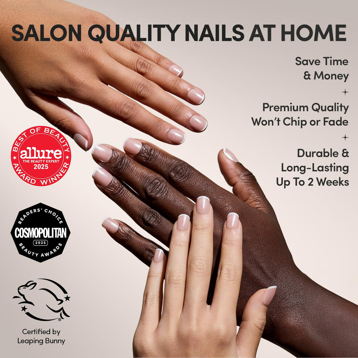 Glamnetic Press On Nails glossy finish close-up