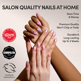 Glamnetic Press On Nails in a storage box with accessories