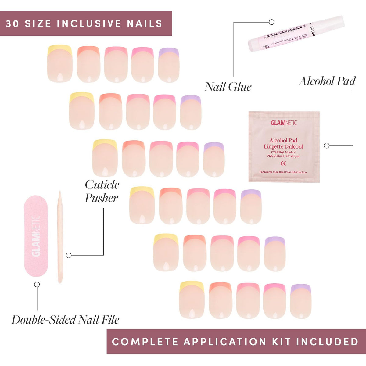Glamnetic Press On Nails in use on hands