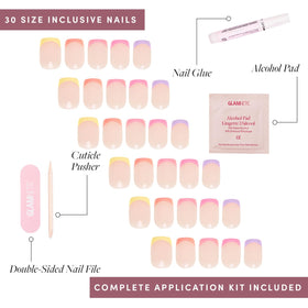 Glamnetic Press On Nails in use on hands