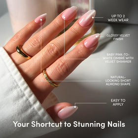Glamnetic Press On Nails in various sizes laid out