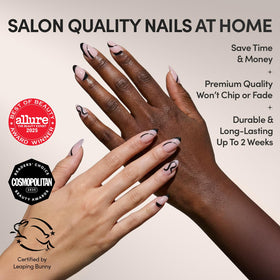 Glamnetic Press On Nails Ink Wave design close-up
