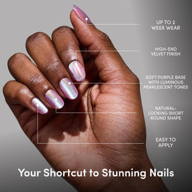 Glamnetic Press On Nails kit contents including glue and file