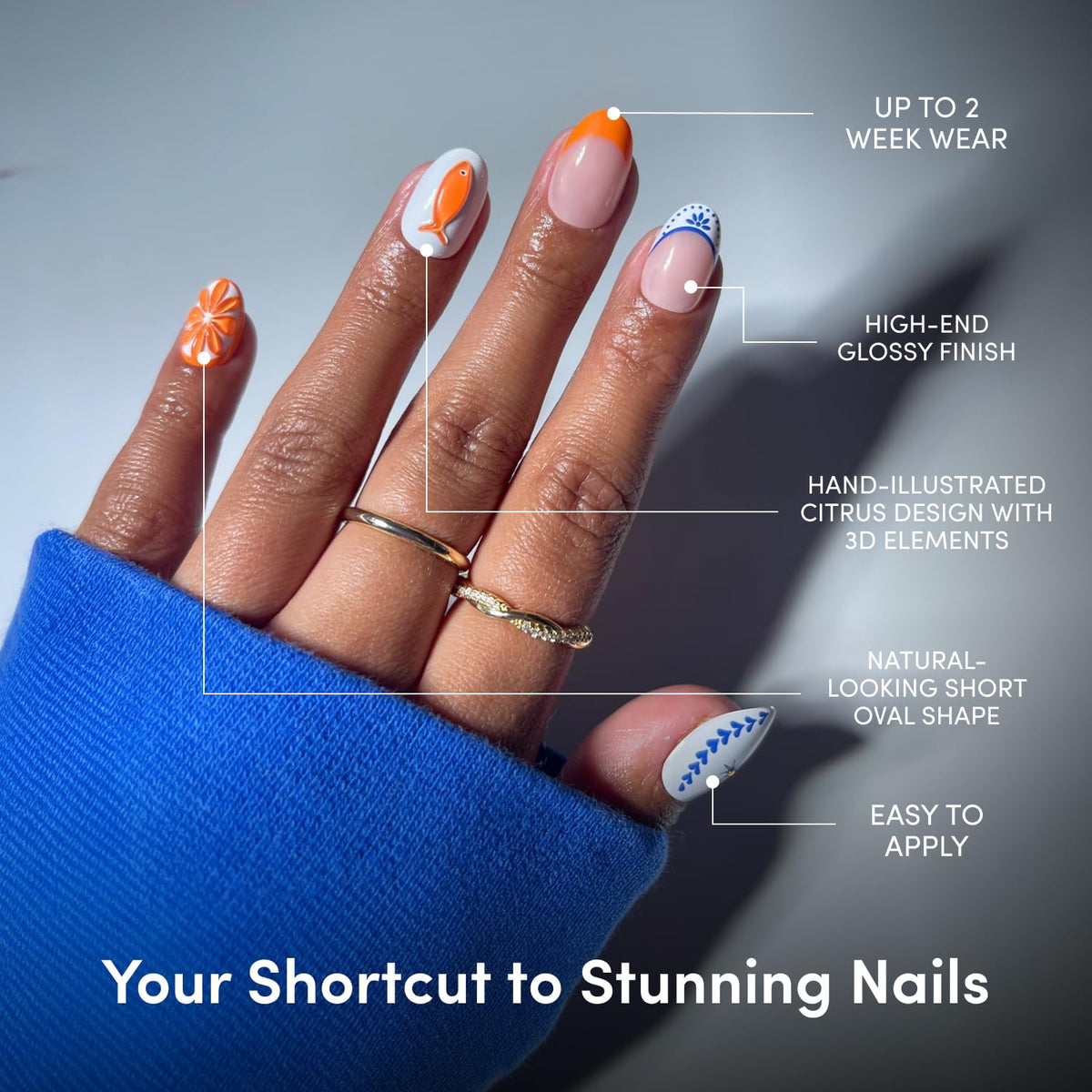 Glamnetic Press On Nails kit contents including glue and file
