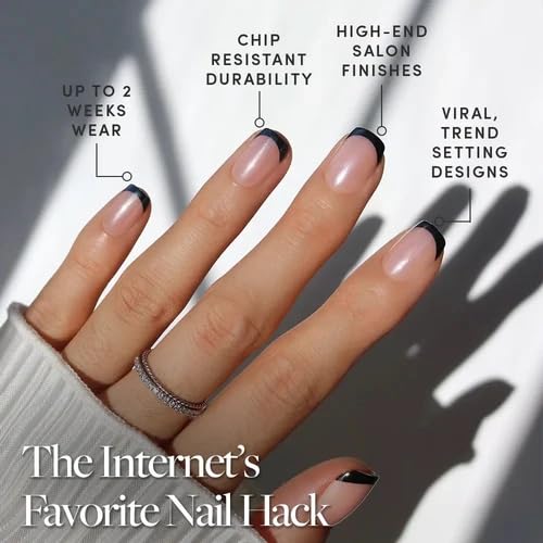 Glamnetic Press On Nails kit contents including nail glue and file