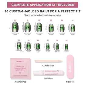 Glamnetic Press On Nails kit contents laid out