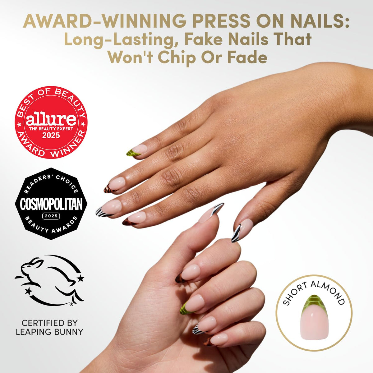 Glamnetic Press On Nails kit including nail glue and cuticle stick