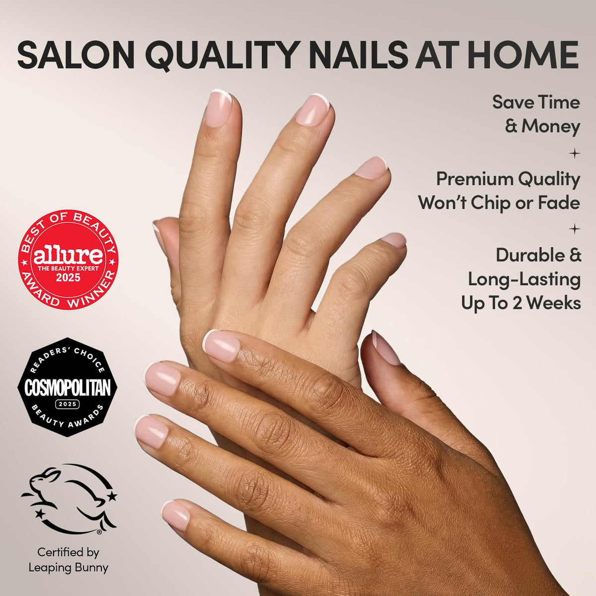 Glamnetic Press On Nails kit showing included nail glue and tools